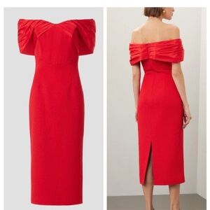Rebecca Vallance Strapless Red Dress
